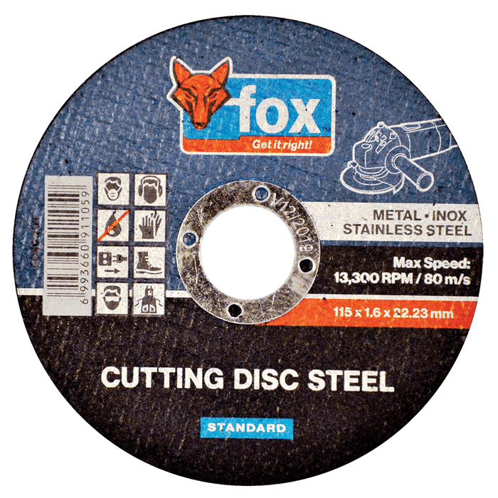 FOX91105 - DISC FOX CUT STEEL STD 115X1.6MM