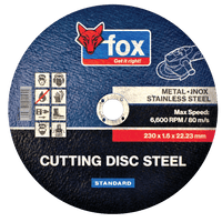 FOX91145 - DISC FOX CUT STEEL STD 230X1.6MM