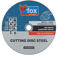 FOX91160 - DISC FOX CUT STEEL STD 230X2.5MM