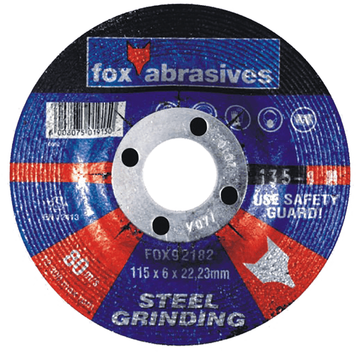 FOX92182 - DISC FOX GRIND STEEL STD 115X6.0MM
