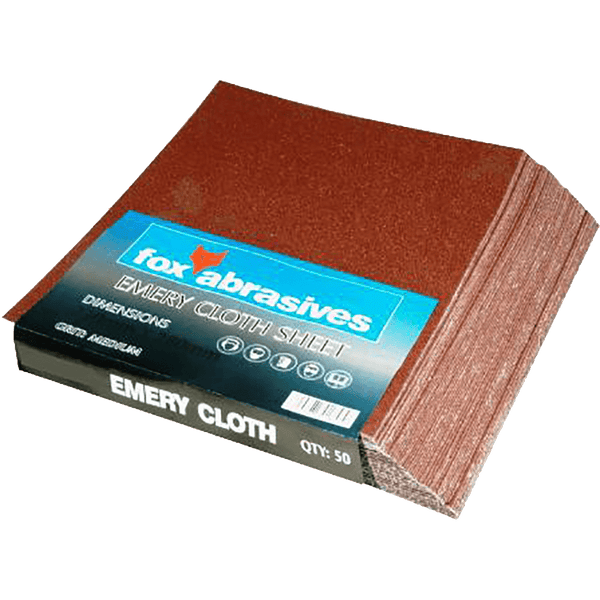 Abr Fox Sht Emery Cloth Med P/50 Fox92705