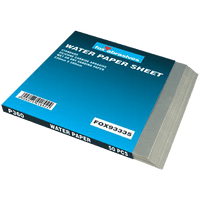 FOX93335 WATERPAPER P360: Standard Wet/Dry Sanding Paper, 50 Sheets - Silicone Carbide Abrasive