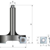 Freud Surfacing Router bit up 61 S12,7 Z2 - NC12M61