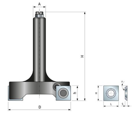 Freud Surfacing Router bit up 61 S12,7 Z2 - NC12M61