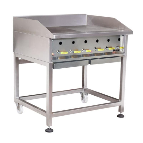 BCE Heavy Duty Half Solid/Ribbed Top Griller - Gas - 900 - FRG0900