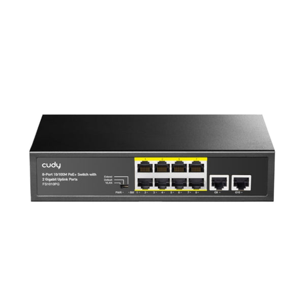 Cudy FS1010PG: 10-Port PoE+ Switch with Gigabit Uplink. Unmanaged Network Switch for Home & Office Networking.