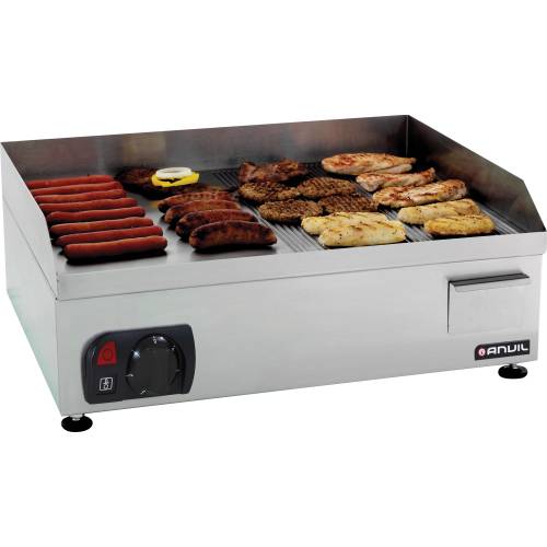 ANVIL Flat Top Grill  - Ribbed / Flat - 600Mm - Elec - FTA2600