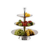 TIGER Fruit Stand S/Steel - 3-Tier 18/10 D375Mm X H530Mm - FTS0003