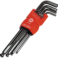 HAFU Allen Key Set 1.5-10mm, Ball End, German Made. Ideal for Hex Screws - Quality Hex Wrench Set.