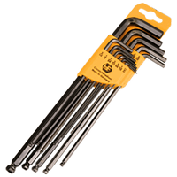 HaFu Allen Key Set - 12 Piece Ball End Hex Key Set, Chrome Vanadium Steel