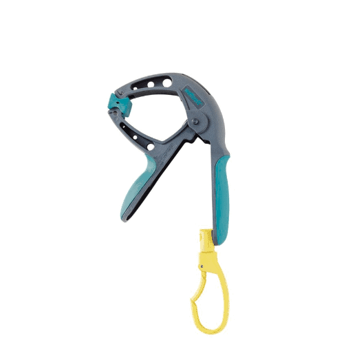 Wolfcraft FZH 50 Spring Clamp 50mm with Hook - Ergonomic Grip, Rotatable Hook, Versatile Clamping Jaws - Shop Now!