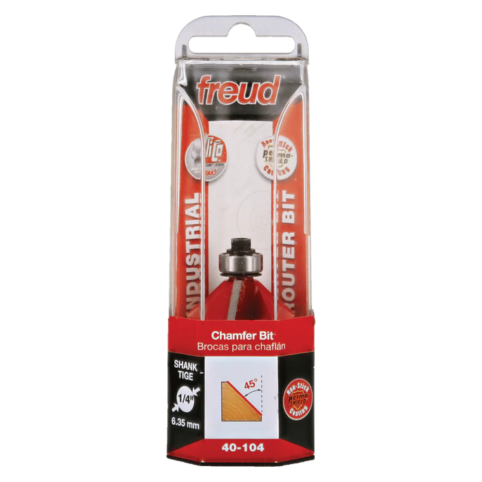 Freud | 40-10425 33.3 x 11.1mm x 45 ø Chamfer Bit 1/4 Shank 40-10425P - 40-10425P