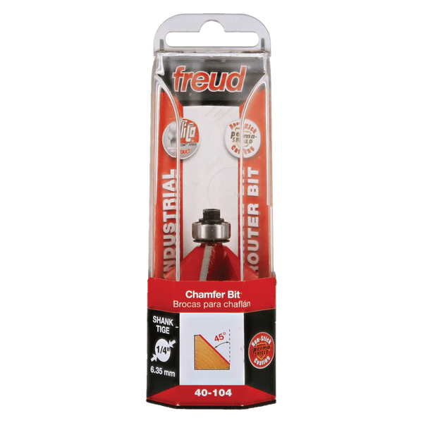 Freud | 40-10425 33.3 x 11.1mm x 45 ø Chamfer Bit 1/4 Shank 40-10425P - 40-10425P