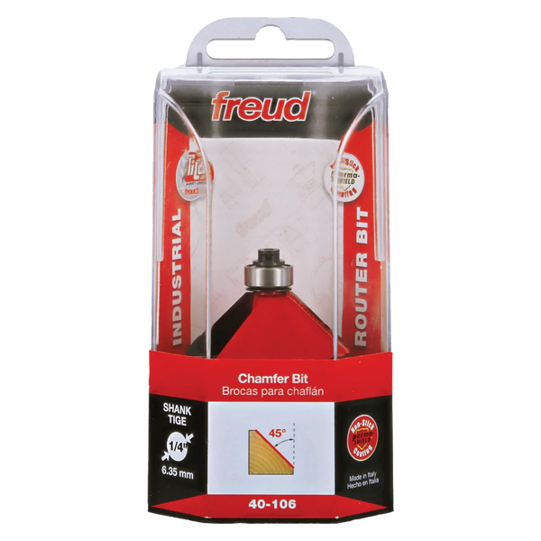 Freud | Chamfer bit 40-10625P (Router Bit 41.5 15.9 6.35 2 - 40-10625P