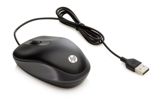 HP USB Travel Mouse - Black Wired Computer Mouse for Laptop and Desktop | Chavda.com
