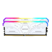 GeIL Gemini RGB 32GB DDR5 6000MHz Desktop Gaming Memory Kit (2 x 16GB) – White-GAMSW532GB6000C36CDC