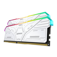 GeIL Gemini RGB 32GB DDR5 6000MHz Desktop Gaming Memory Kit (2 x 16GB) – White-GAMSW532GB6000C36CDC