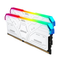 GeIL Gemini RGB 32GB DDR5 6000MHz Desktop Gaming Memory Kit (2 x 16GB) – White-GAMSW532GB6000C36CDC