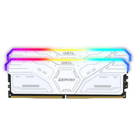Geil Gemini RGB 64GB KIT(2X32GB) 6000MHz DDR5 Desktop Gaming Memory - White-GAMSW564GB6000C42ADC