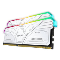 Geil Gemini RGB 64GB KIT(2X32GB) 6000MHz DDR5 Desktop Gaming Memory - White-GAMSW564GB6000C42ADC