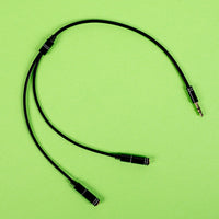 Gizzu 3-Pole Audio Splitter Cable - Black-GAP35M2F