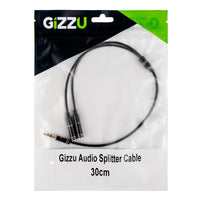 Gizzu 3-Pole Audio Splitter Cable - Black-GAP35M2F