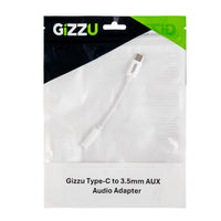 Gizzu USB Type-C to 3.5mm AUX Audio Adapter - White-GAPC35
