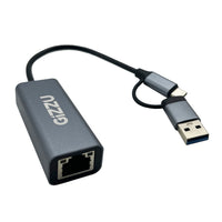 Gizzu High Speed Type-C/A to Gigabit Adapter Poly-GAPCGB