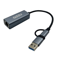 Gizzu High Speed Type-C/A to Gigabit Adapter Poly-GAPCGB