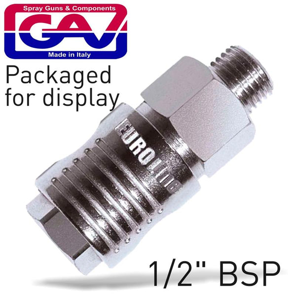 QUICK COUPLER 1/2'M PACKAGED EUROLINE