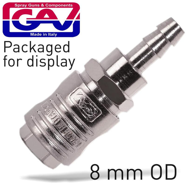 QUICK COUPLER 8MM HOSE PACKAGED EUROLINE