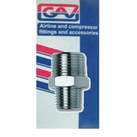 GAV Taper Reducer Nipple 1/2' x 3/4' Male Thread BSP Fitting - Airline Compressor Adapter