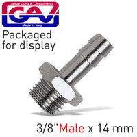 HOSE ADAPTOR 3/8 X 14MM PACKAGED