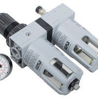 Air Compressor Filter Regulator Lubricator FRL Unit 1/2 Inch Port with Auto Drain - Buy Online