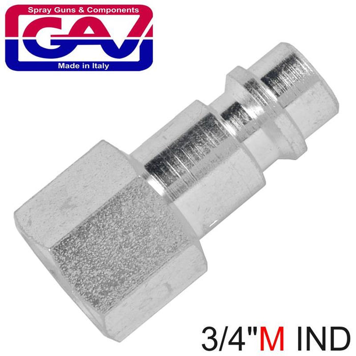 HARDENDED STEEL QUICK COUPLER INSERT 1/4'M INDUSTRAIL