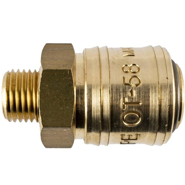 BRASS MALE QUICK COUPLER 1/4'M GERMAN