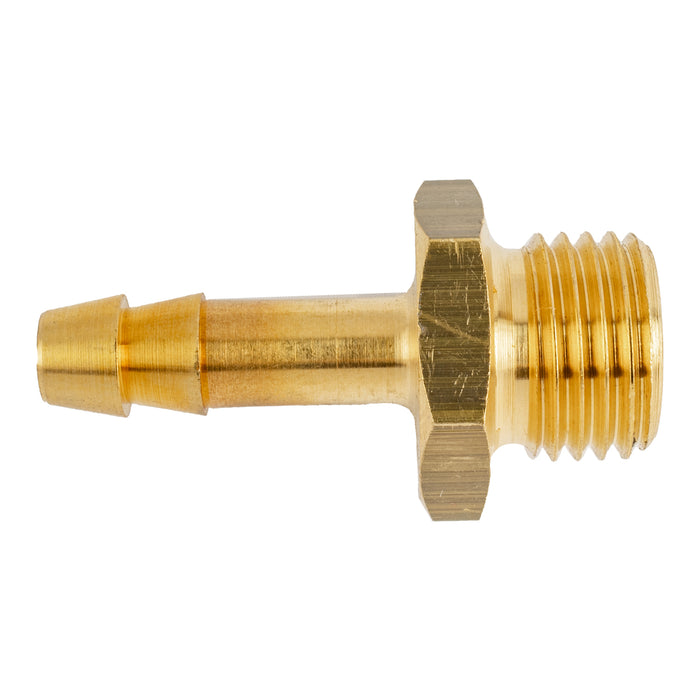 BRASS HOSE TAIL 1/4 M X 6MM