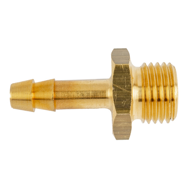 BRASS HOSE TAIL 1/4 M X 6MM