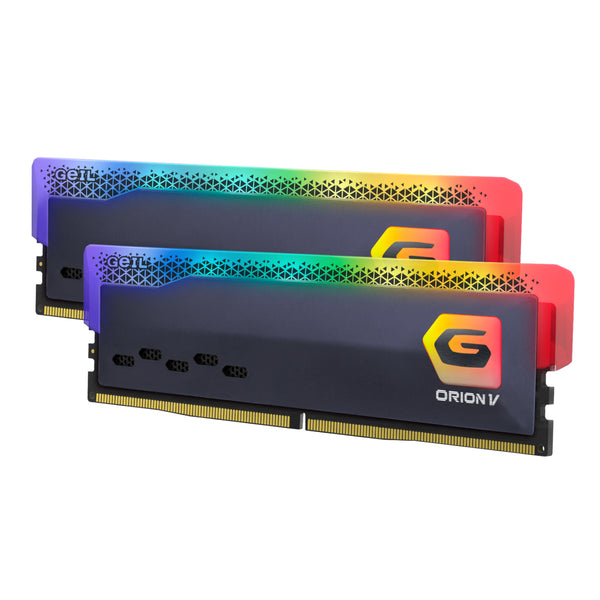 Geil Orion V RGB 32GB 6000MHz DDR5 Desktop Gaming Memory Kit (2 x 16GB) – Grey-GAVSG532GB6000C36CDC