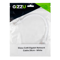 Cat6 Ethernet Cable - RJ45 Network Cable, 20cm, White | High-Speed Internet Connection