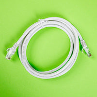 Gizzu Cat6 Ethernet Cable 2M White, RJ45 Network Cable for PC, Router, Modem, Reliable Fast Network Connection