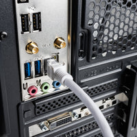 Gizzu Cat6 UTP Fly Lead Ethernet Network Cable 3M - White RJ45 Cable, High-Speed Network Connection