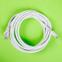 Gizzu Cat6 UTP Fly Lead Ethernet Network Cable 3M - White RJ45 Cable, High-Speed Network Connection