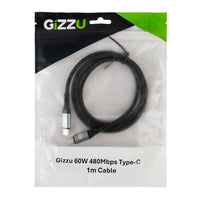 GIZZU USB-C to USB-C Cable - 60W Fast Charging & Data Transfer
