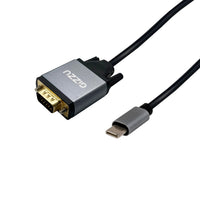 Gizzu Full HD Type-C to VGA Cable (1.8m) - Black-GCPCV18