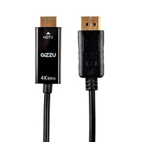 GIZZU 4K60Hz DisplayPort to HDMI Cable 1.5M - High-Resolution Video Adapter for HDTV, Monitors, and Projectors