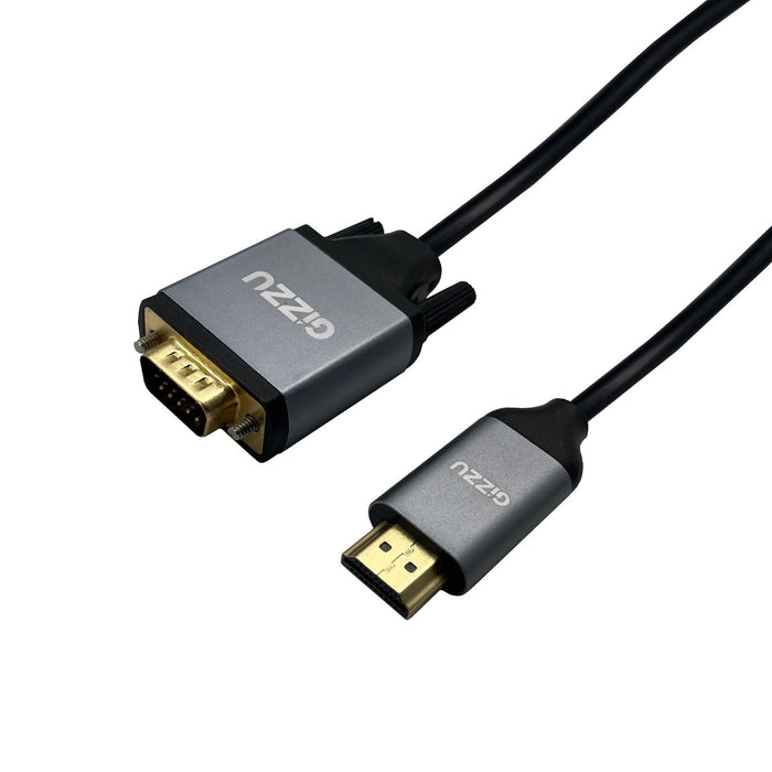 Gizzu Full HD HDMI to VGA Cable (1.8m) - Black-GCPHV18