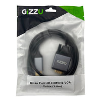 Gizzu Full HD HDMI to VGA Cable (1.8m) - Black-GCPHV18