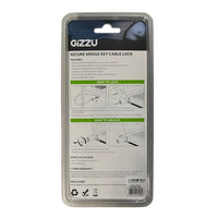 Gizzu laptop lock with security cable and keys. Anti-theft wedge lock for Dell notebooks and devices.