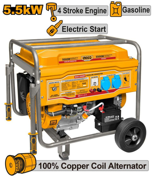 INGCO GENERATOR 4 STROKE 5.5KW 2.1LPH - GE55003